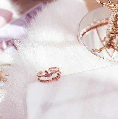 Hollow Butterfly Ring