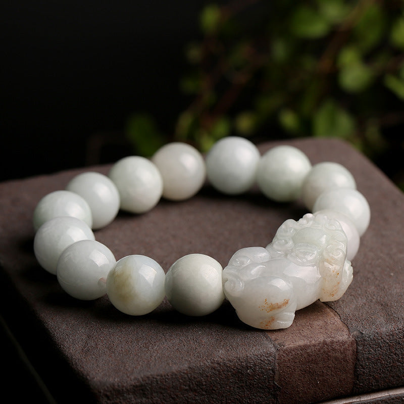 Natural Jadeite & Pi Yao Bracelet