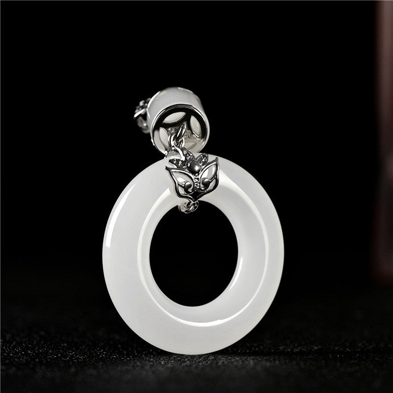 Lucky clasp • Emerald Jade Stone necklace