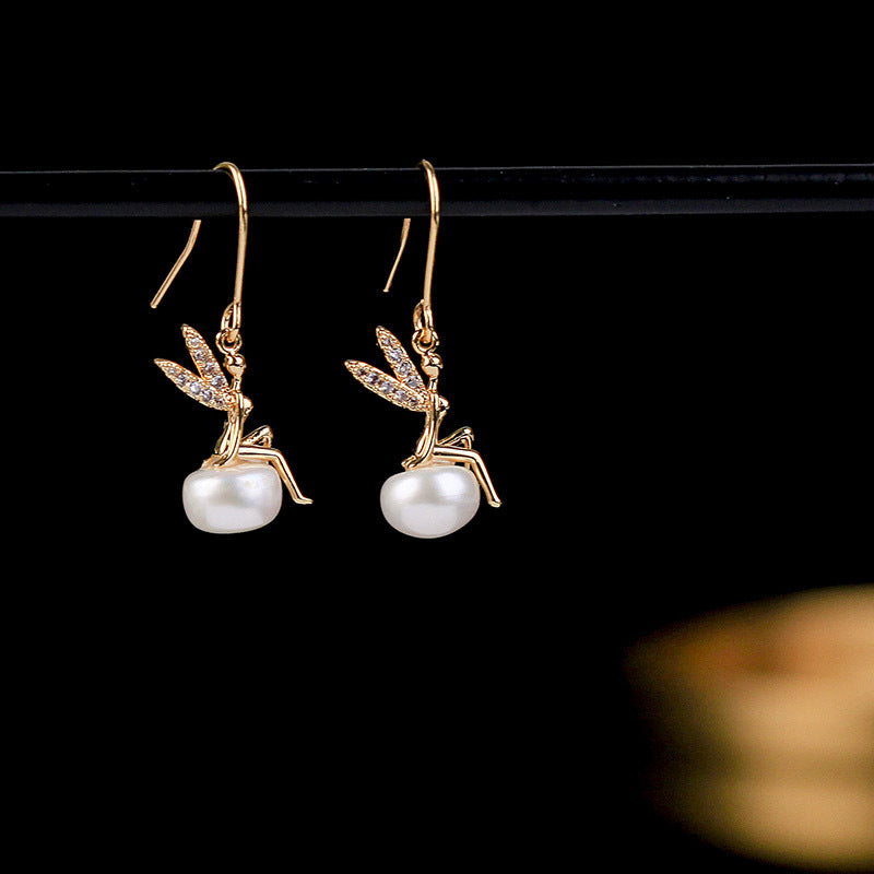 Little Elf • pearl earrings