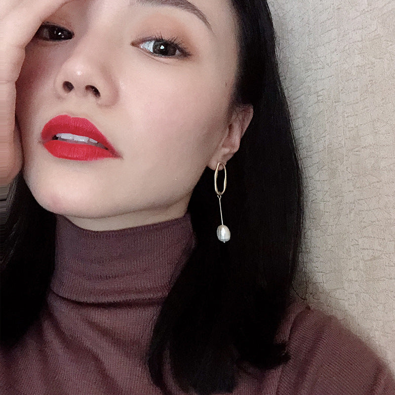Asymmetrical • Pearl Earring