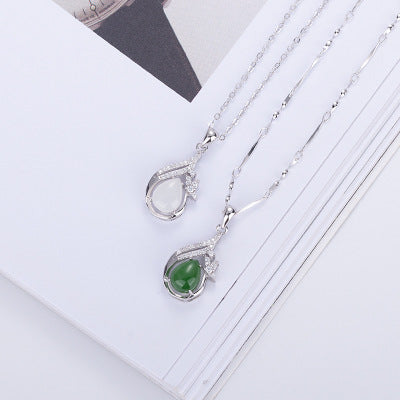 Agate & Water Drop Necklace