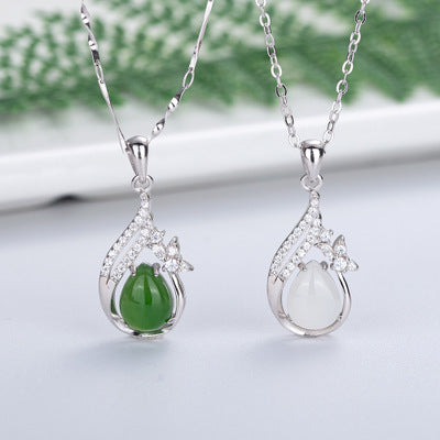 Agate & Water Drop Necklace