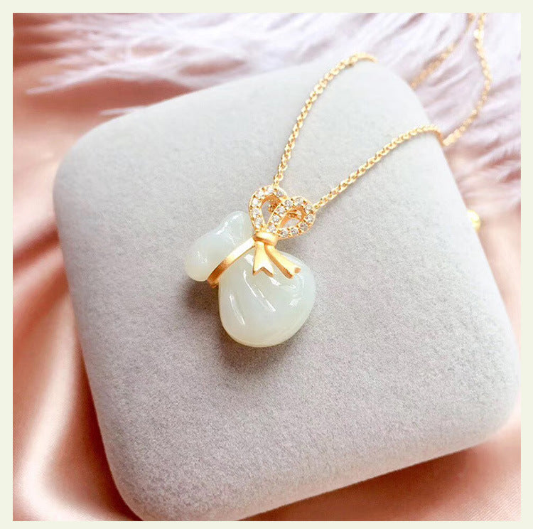 Lucky bag & Agate Necklace