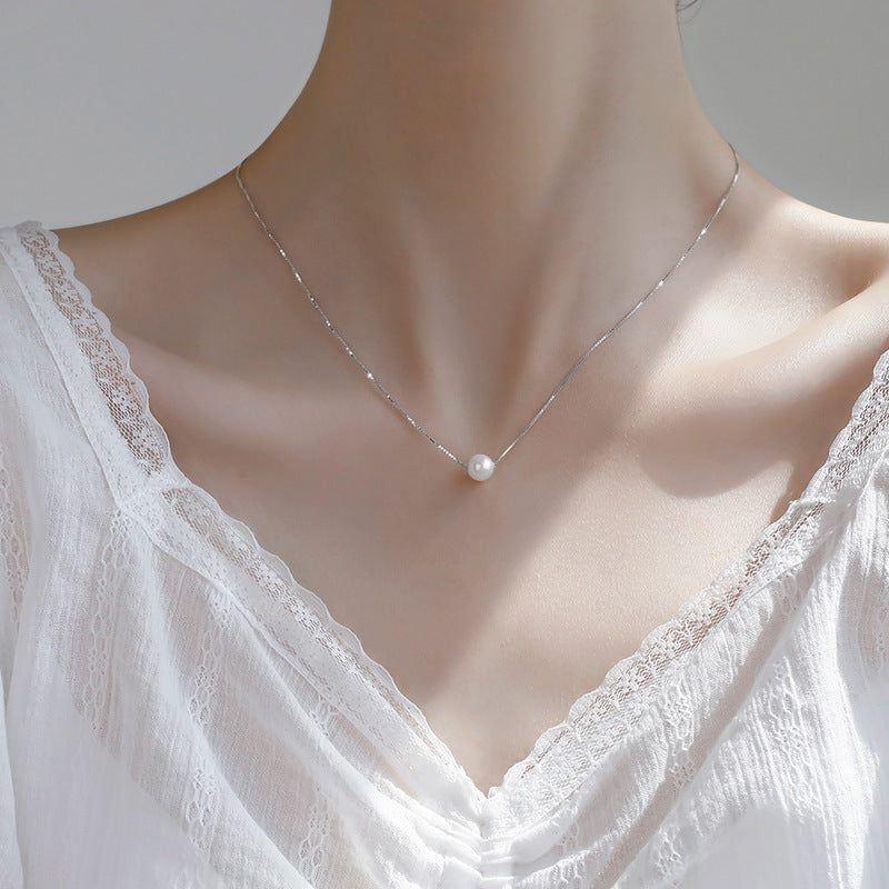 Transfer beads & pearl necklace