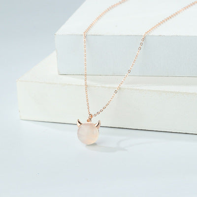 Devil's Horn & Agate Necklace