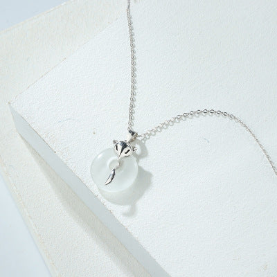 Little Fox & Agate Necklace