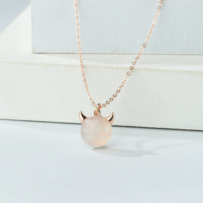 Devil's Horn & Agate Necklace