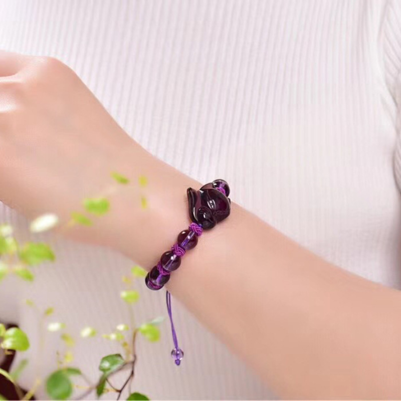 Fox•Braided Rope Crystal Bracelet