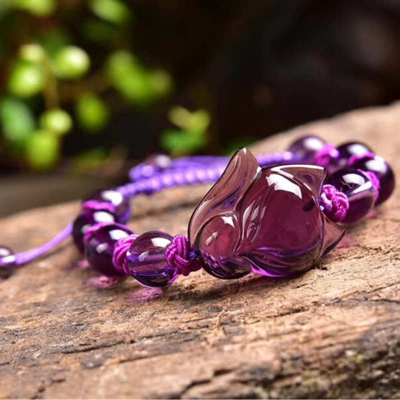 Fox•Braided Rope Crystal Bracelet
