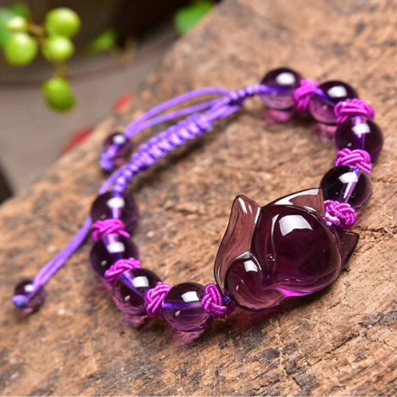 Fox•Braided Rope Crystal Bracelet