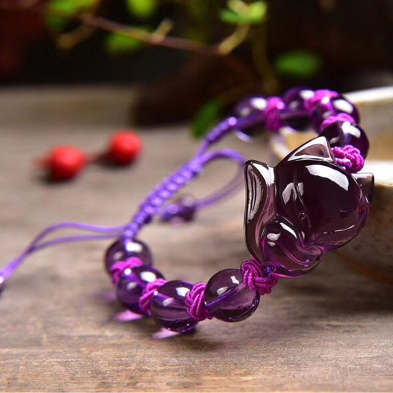 Fox•Braided Rope Crystal Bracelet