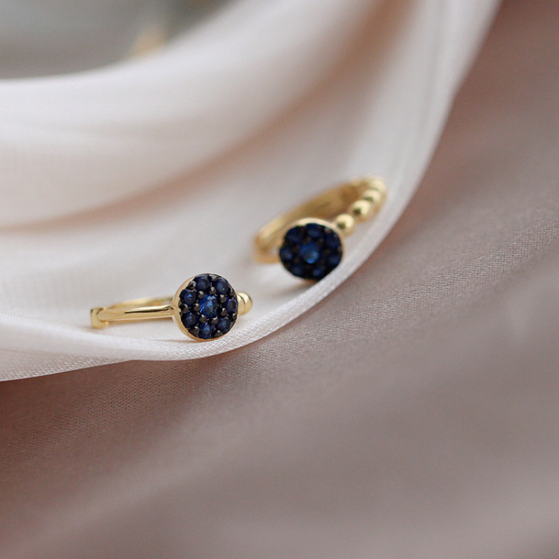 Blue crystal earrings