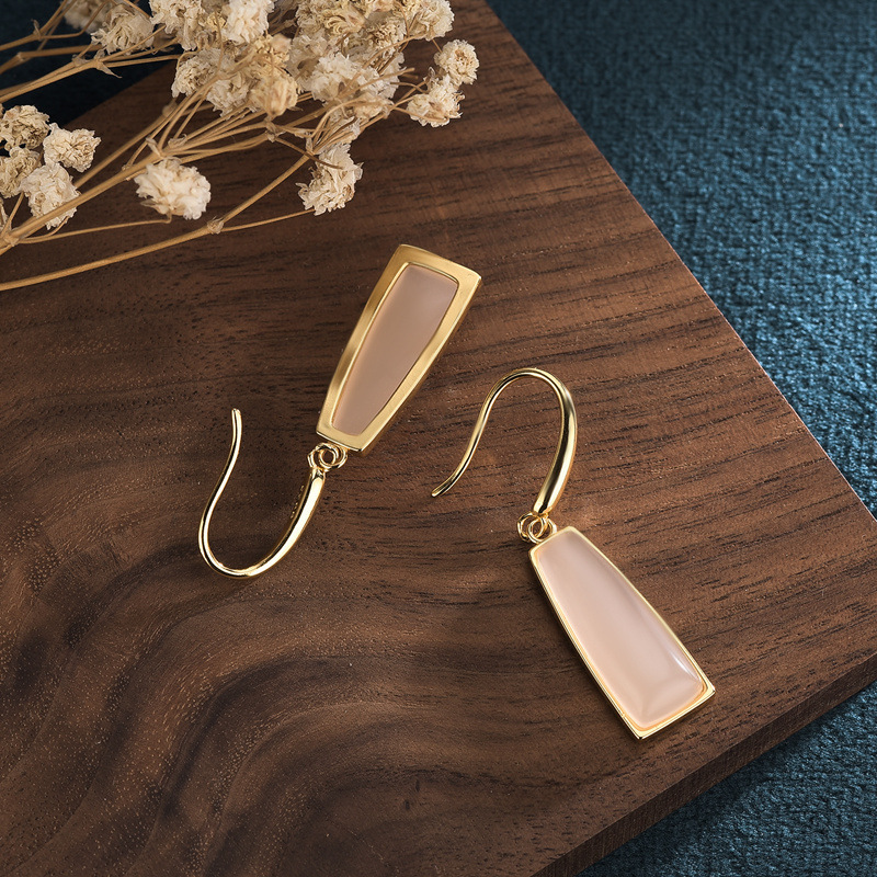 White crystal earrings