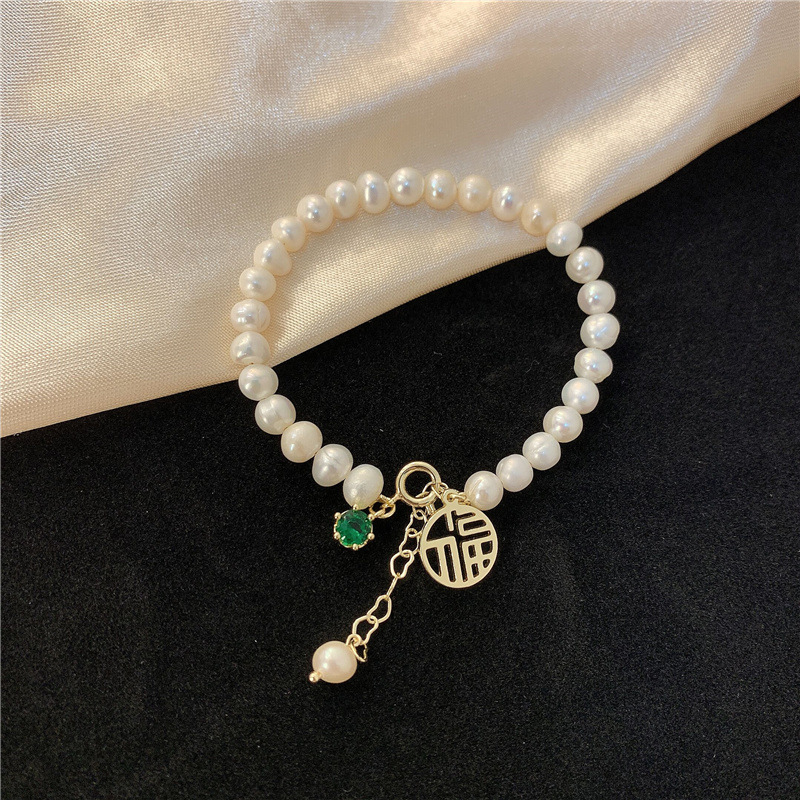 'Lucky Girl'  • Pearl Crystal Bracelet