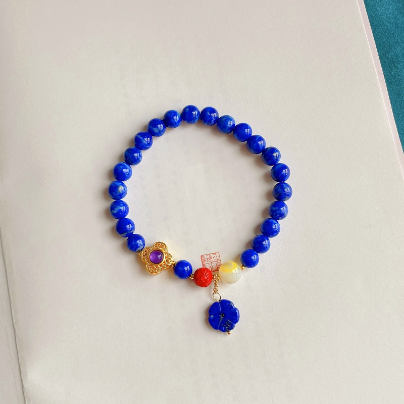 Natural lapis lazuli bracelet