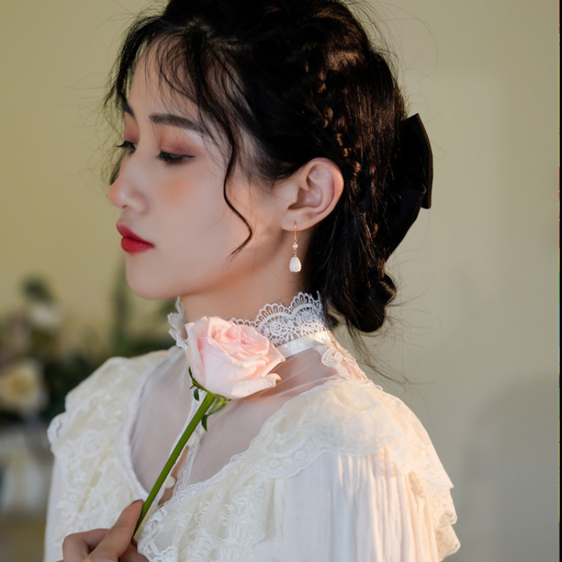 Lily of the valley pearl earrings