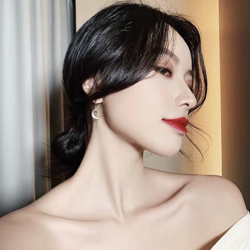 Crescent Moon Hoop Earrings