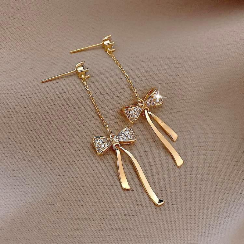 Crystal Bow Earrings