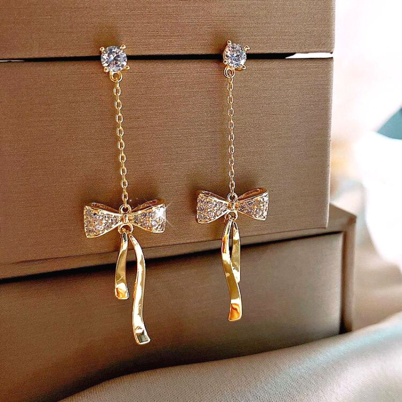 Crystal Bow Earrings