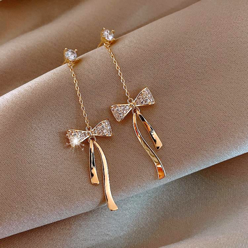 Crystal Bow Earrings