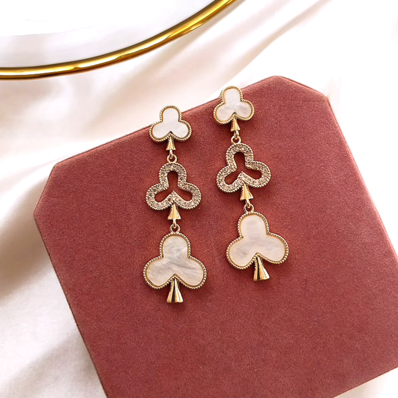 Crystal Club Suit Earrings