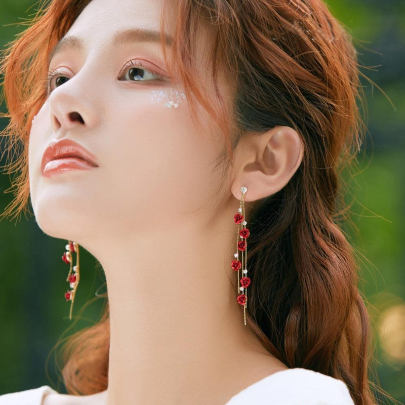 Rosebud Statement Earrings