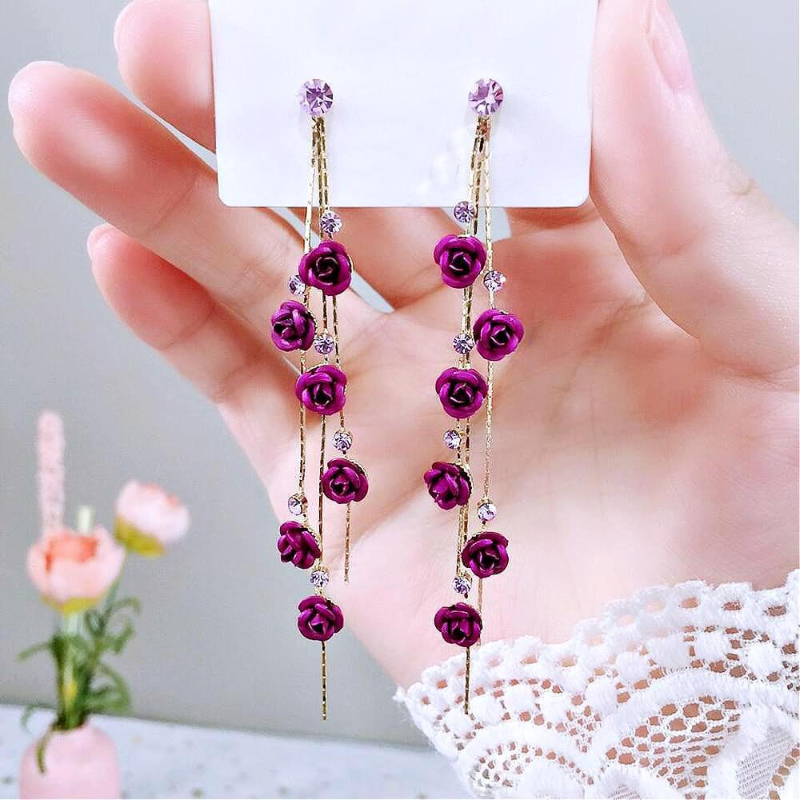 Rosebud Statement Earrings