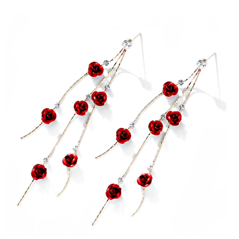 Rosebud Statement Earrings