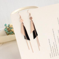 Triangle geometric tassel earring