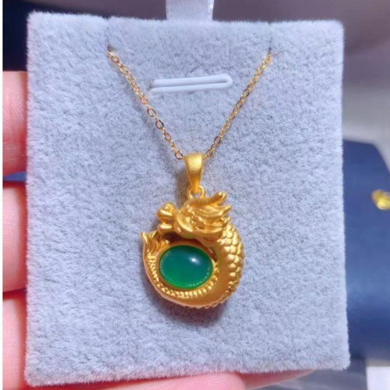 Rights • Emerald Jade stone necklace