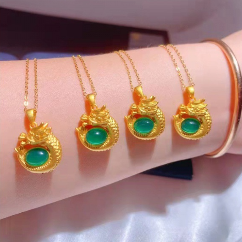 Rights • Emerald Jade stone necklace