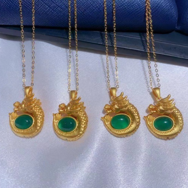 Rights • Emerald Jade stone necklace