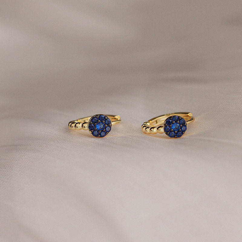 Blue crystal earrings