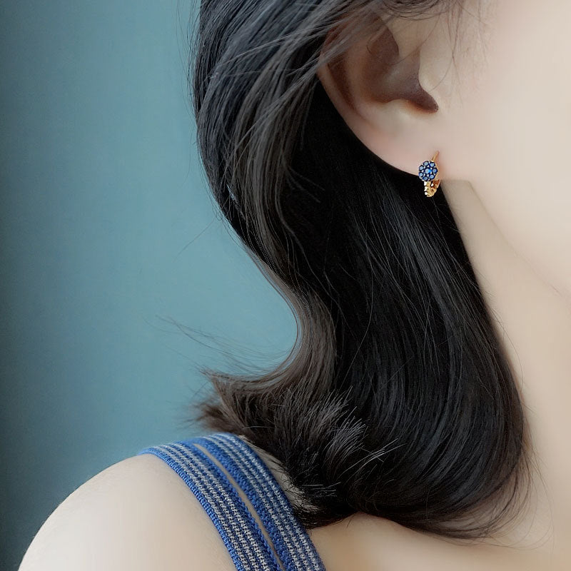 Blue crystal earrings