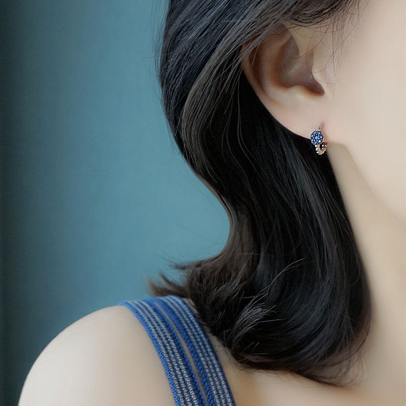 Blue crystal earrings