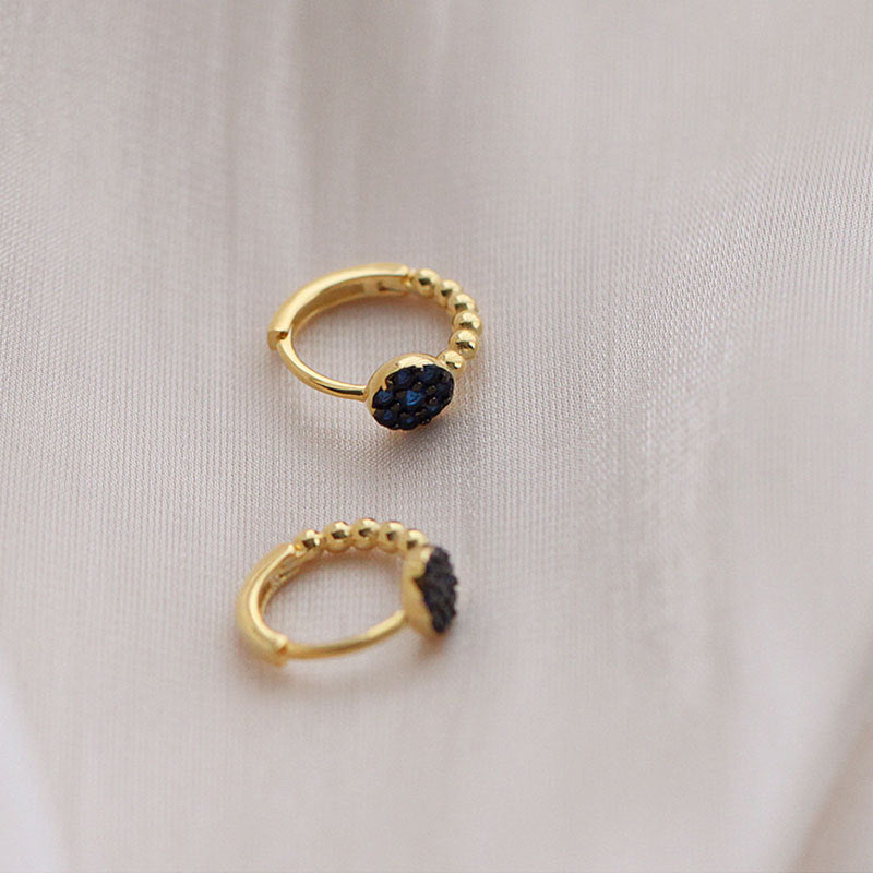 Blue crystal earrings