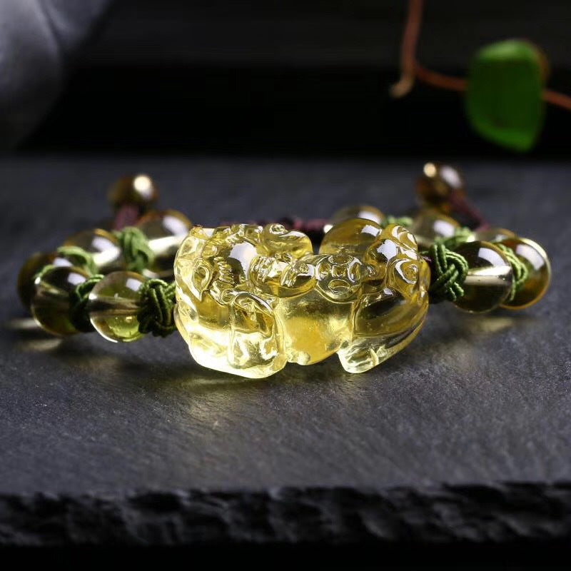 PiYao • Braided Rope Citrine Bracelet