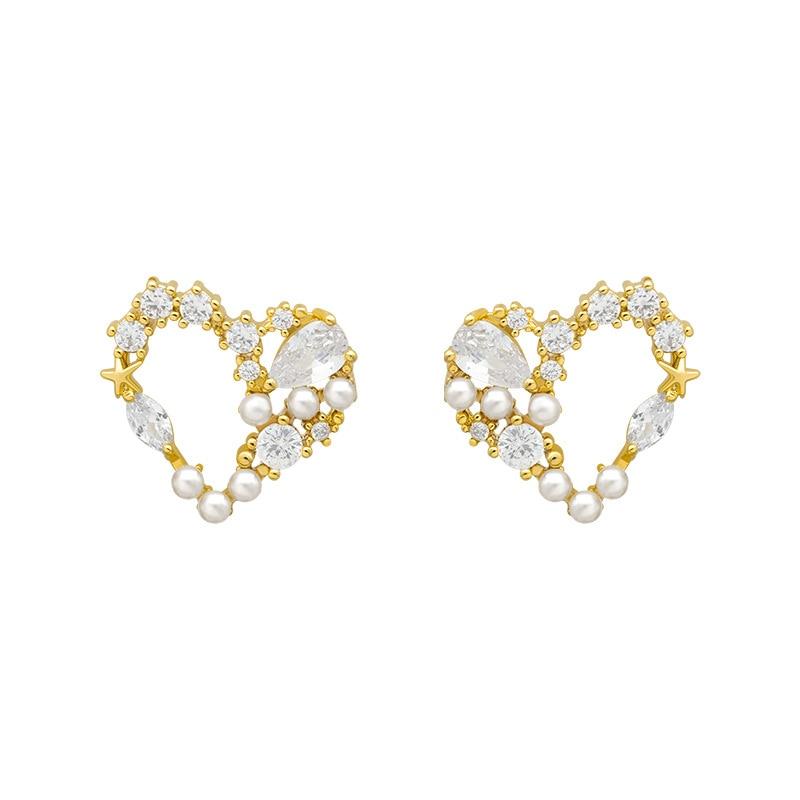 Crystal Heart Earrings