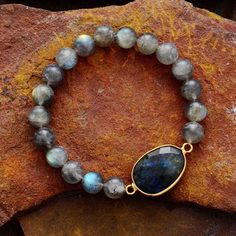 Natural Labradorite Stone Bracelet
