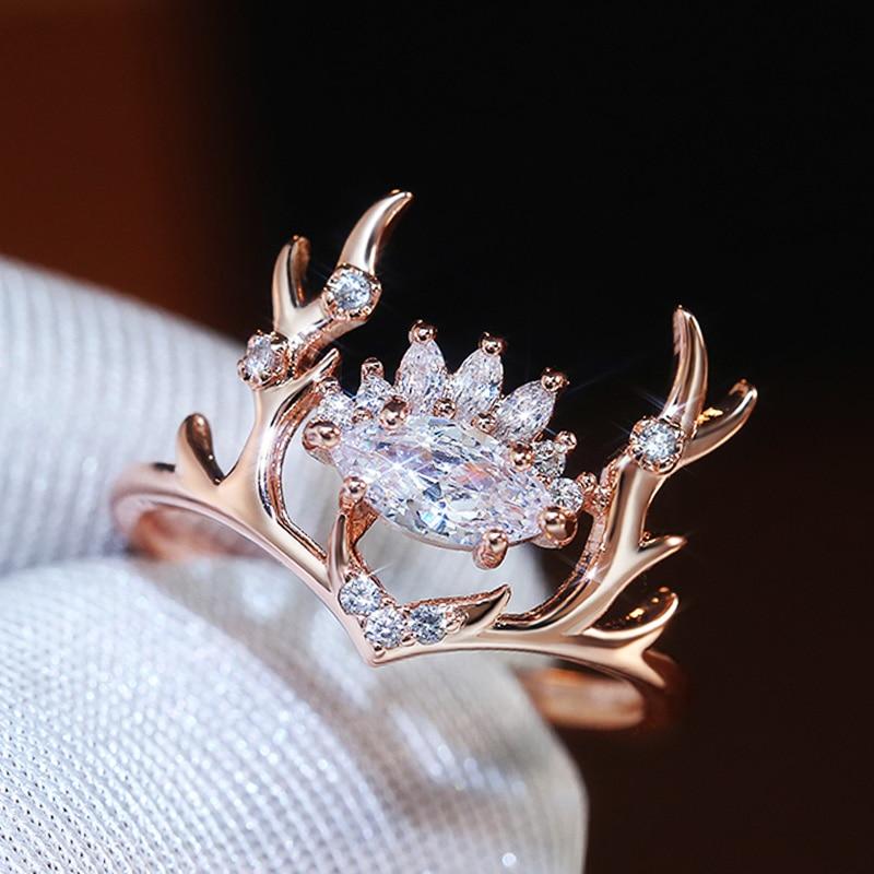 Crystal Elk Ring