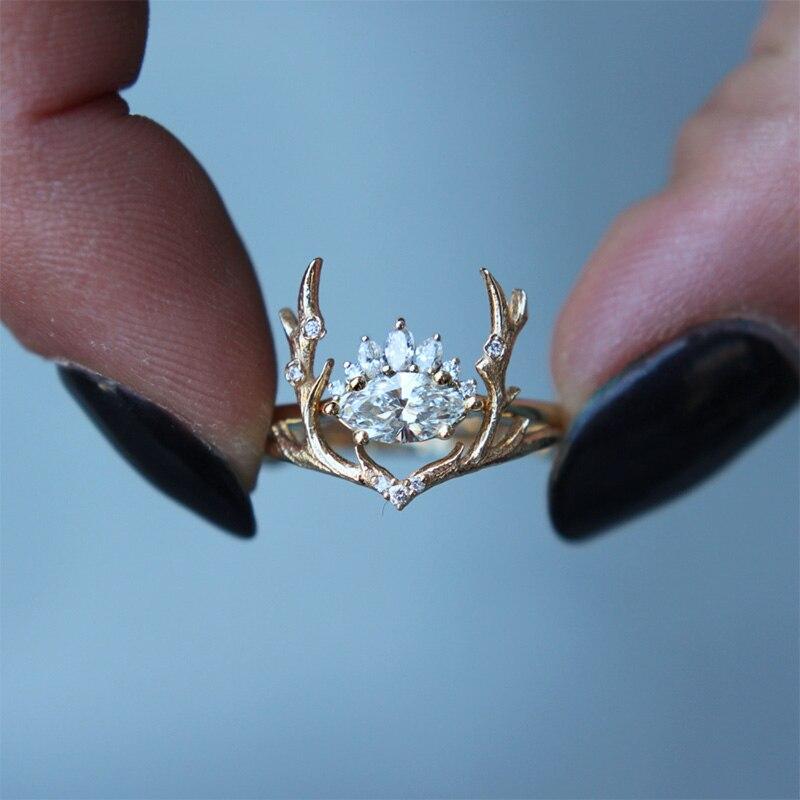 Crystal Elk Ring