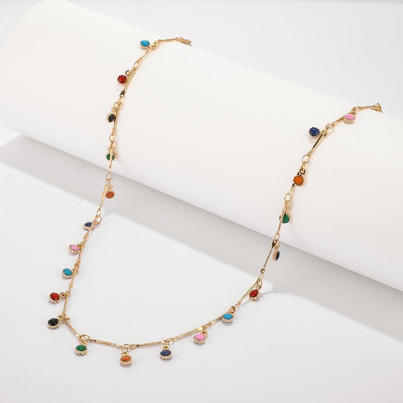 Rainbow Pendant Choker Necklace