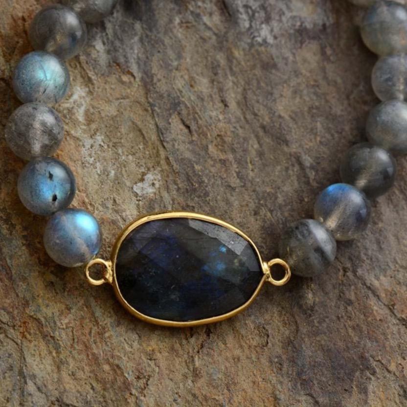 Natural Labradorite Stone Bracelet