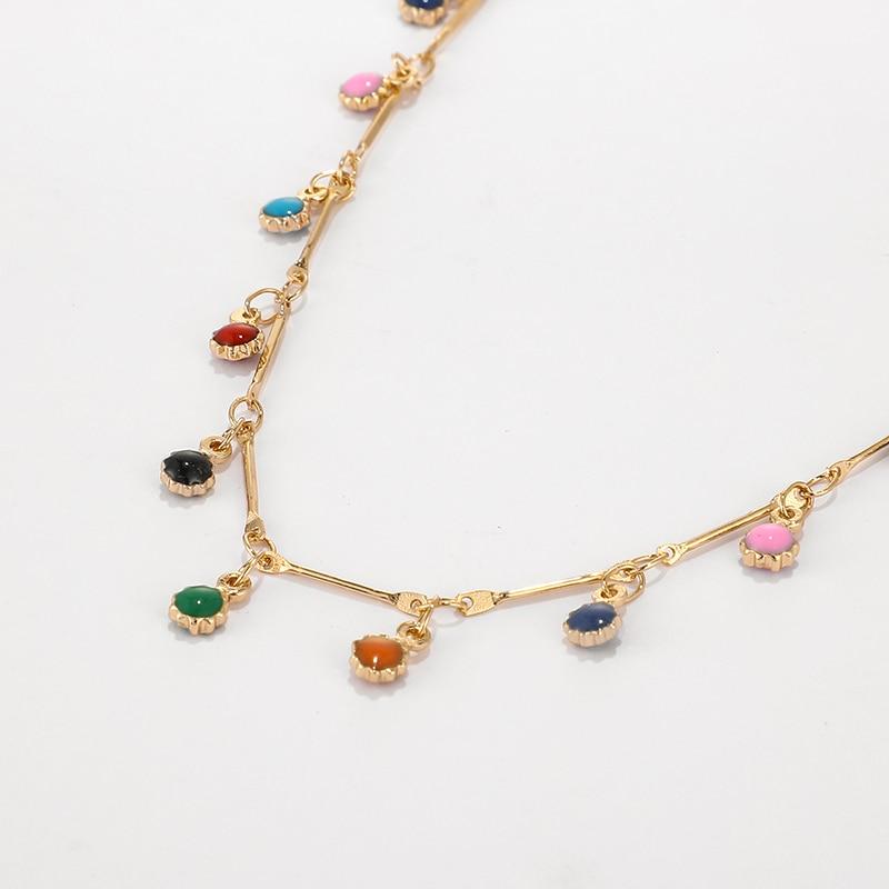 Rainbow Pendant Choker Necklace