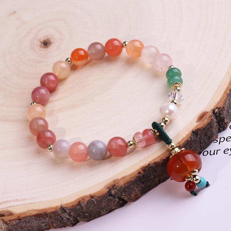 Red Chalcedony Multi-Treasure Bracelet