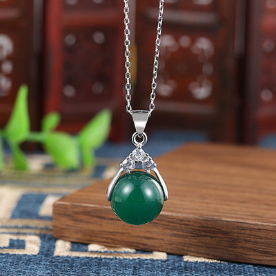 Jasper and Agate Round Bead Necklace