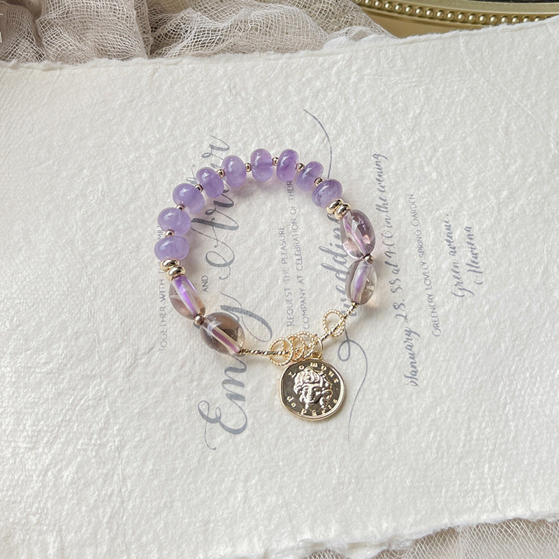 Natural Amethyst • Portrait Bracelet