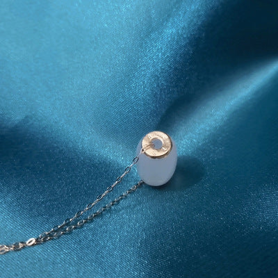 Emerald Jade Stone & Agate Necklace