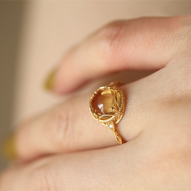 "Fortune" Natural Citrine Ring